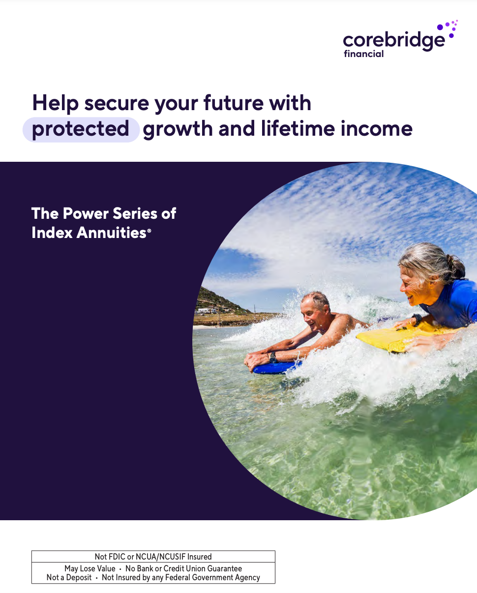 Cover: Elderly couple riding wave. Text: 