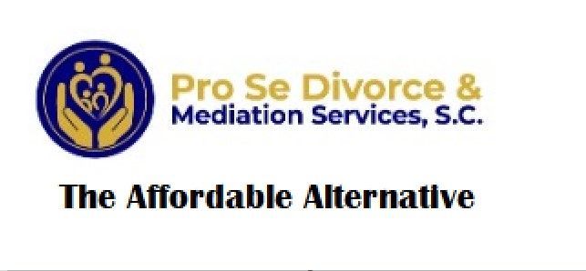 Pro Se Divorce & Mediation Services S.C. Logo for Pro Se Divorce & Mediation Services, S.C. featuring a family in a heart