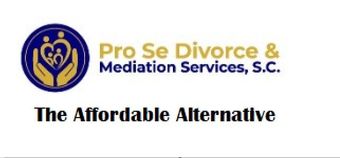 Pro Se Divorce & Mediation Services S.C. Logo for Pro Se Divorce & Mediation Services, S.C. featuring a family in a heart