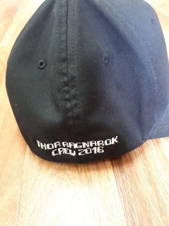 The Back Of A Black Hat Says Thor Ragnarok Crew 2016 — Carnival Clothing In Miami, QLD