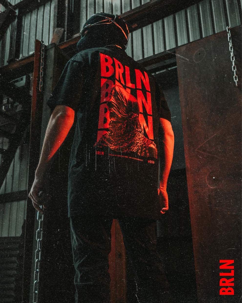 A Man Wearing a Shirt That Says BRLN on the Back — Carnival Clothing In Miami, QLD