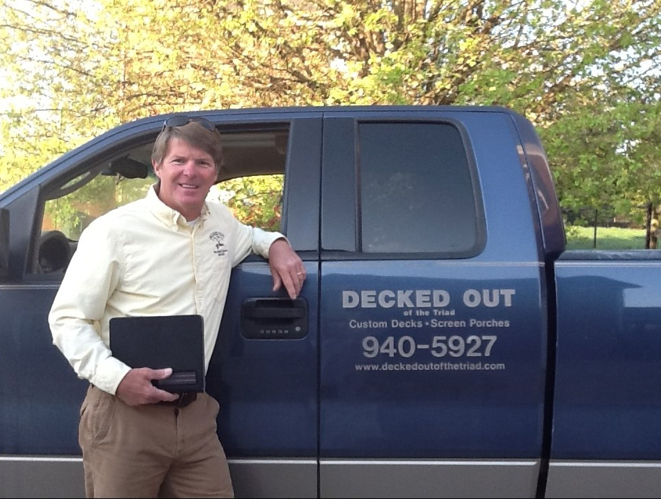 Steve standing in front of truck