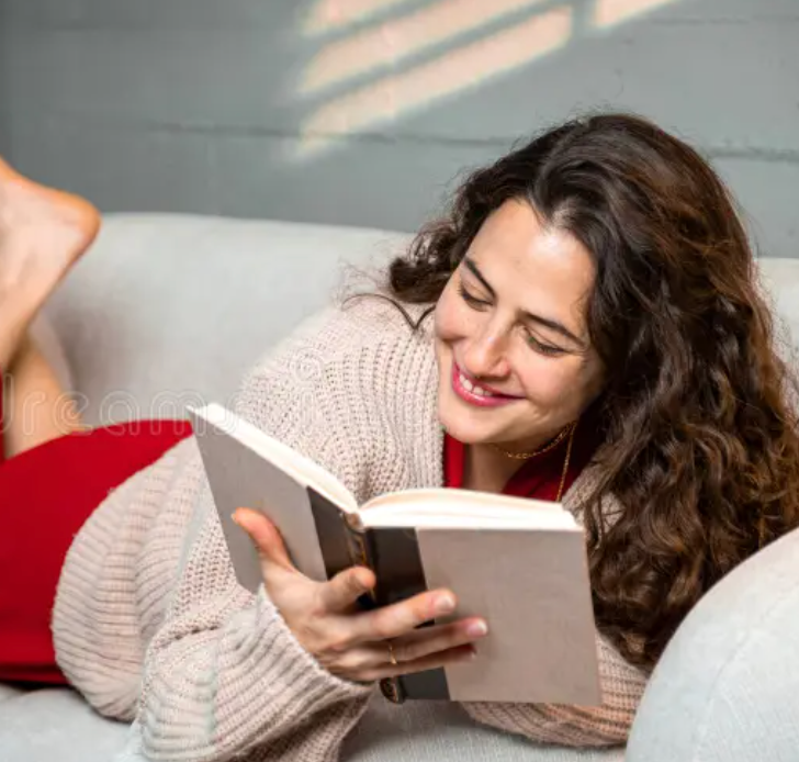 Popup image of woman reading