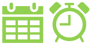 Aktuelles Aktuelles Symbole Kalender und Wecker