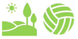 Freizeit und Sport, Symbole Natur und Ball