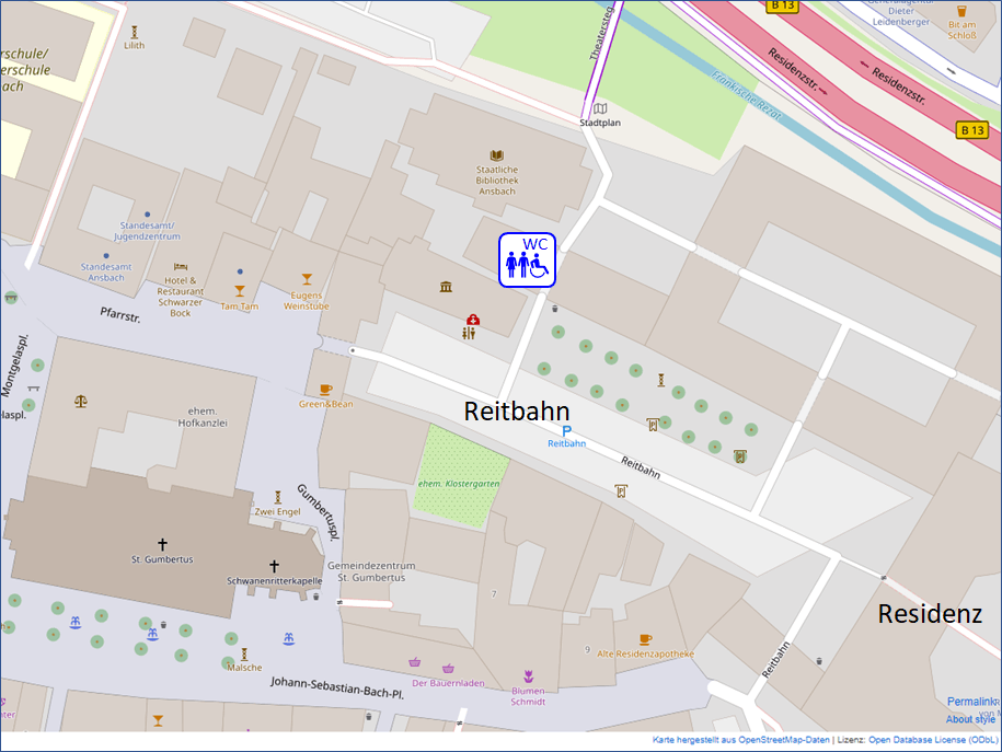 Lageplan WC Reitbahn