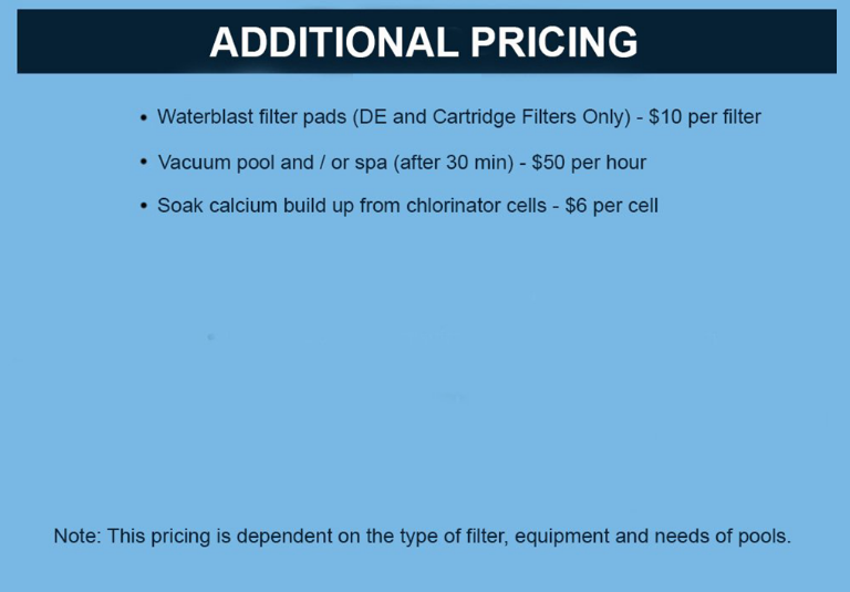 Additional Pricing — Doug Allen Pools In Beaconsfield, QLD Additional Pricing — Doug Allen Pools In Beaconsfield, QLD