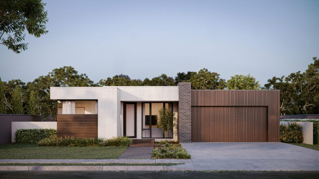 Contemporary Home with Wood Panel Exterior and Garage &mdash; Bundy Homes in Bundaberg North, QLD