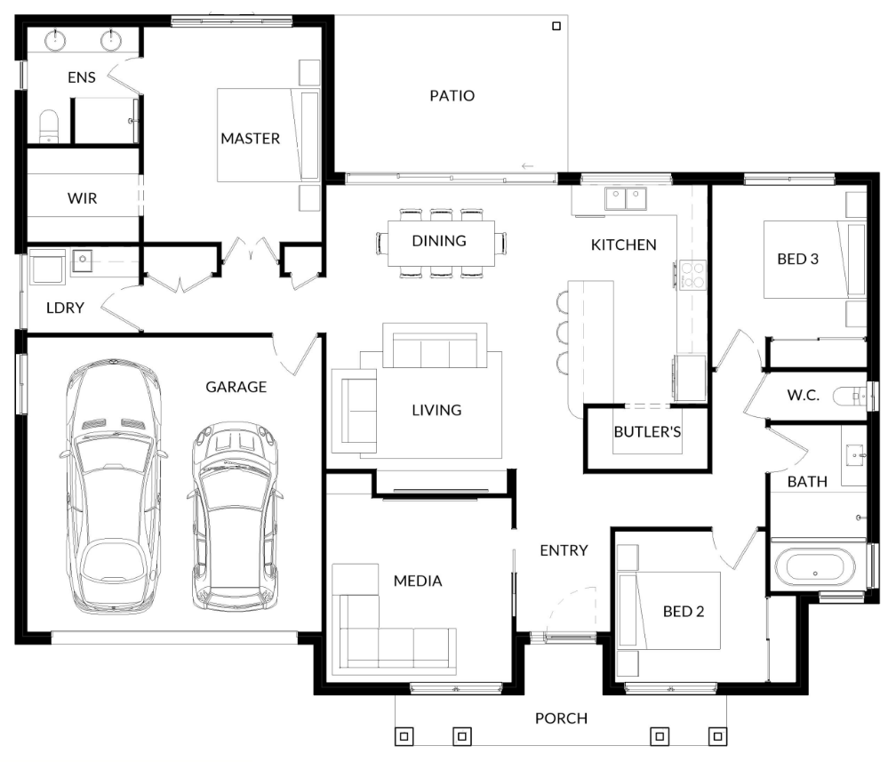 A Floor Plan For Apple 2 — Bundy Homes in Bundaberg North, QLD