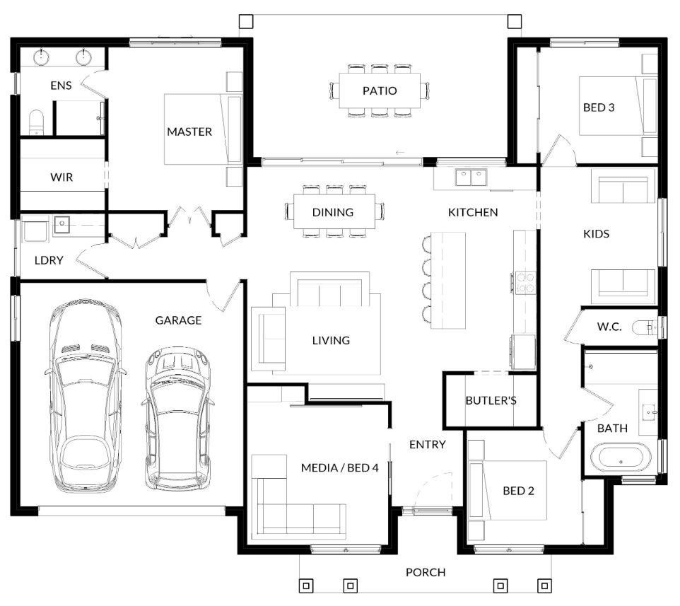 A Floor Plan For Apple 3 — Bundy Homes in Bundaberg North, QLD