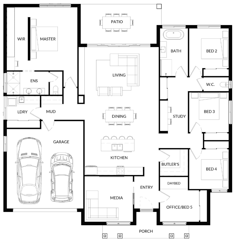 A Floor Plan For Apple 4 — Bundy Homes in Bundaberg North, QLD