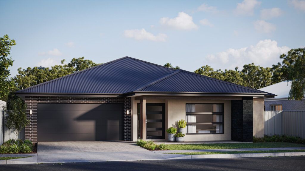 Dark-Roof Modern Home with Large Garage and Driveway &mdash; Bundy Homes in Bundaberg North, QLD
