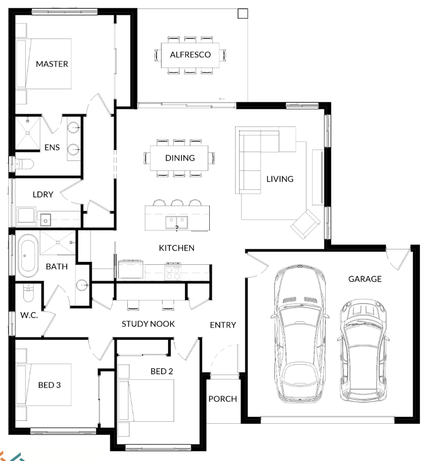 A Floor Plan For Casuarina 1 — Bundy Homes in Bundaberg North, QLD