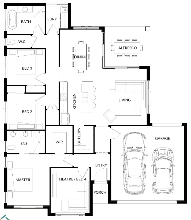 A Floor Plan For Casuarina 2 — Bundy Homes in Bundaberg North, QLD