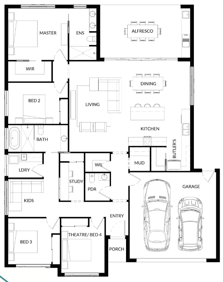 A Floor Plan For Casuarina 3 — Bundy Homes in Bundaberg North, QLD