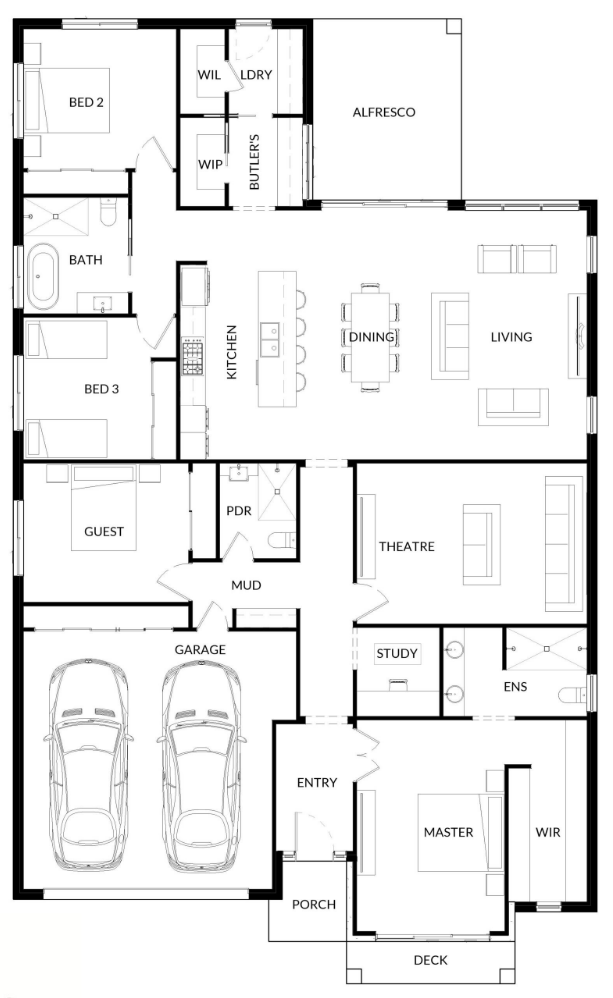 A Floor Plan For Dryandra 3 — Bundy Homes in Bundaberg North, QLD