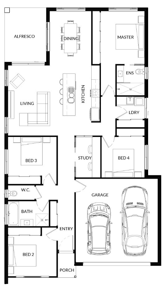 A Floor Plan For Hibiscus 2 — Bundy Homes in Bundaberg North, QLD