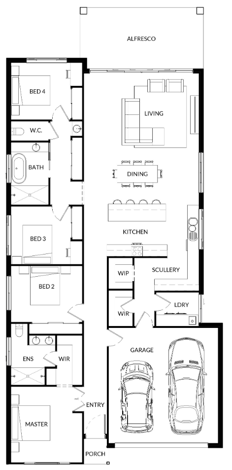 A Floor Plan For Hibiscus 3 — Bundy Homes in Bundaberg North, QLD