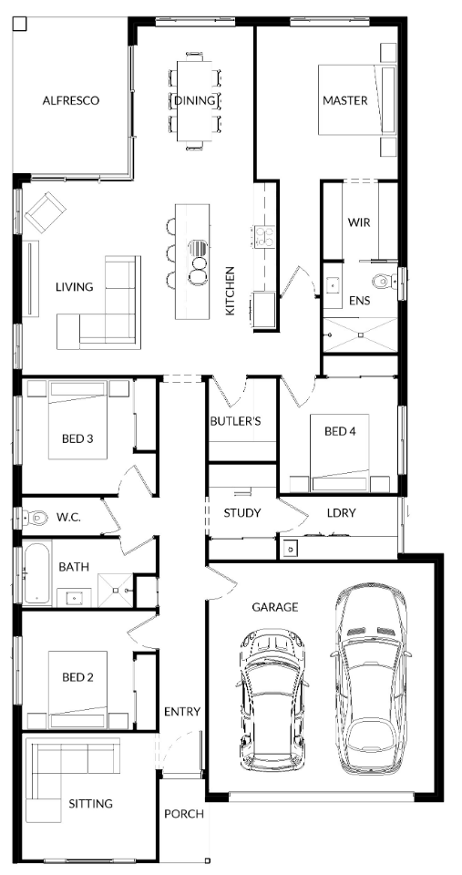 A Floor Plan For Hibiscus 4 — Bundy Homes in Bundaberg North, QLD
