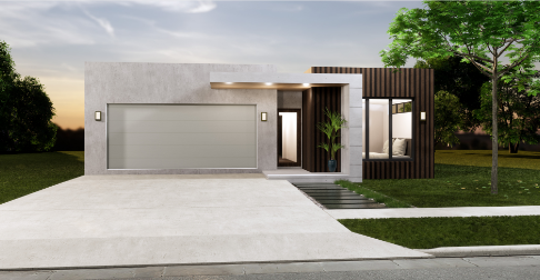 Minimalist Modern Home with White Facade and Entryway &mdash; Bundy Homes in Bundaberg North, QLD
