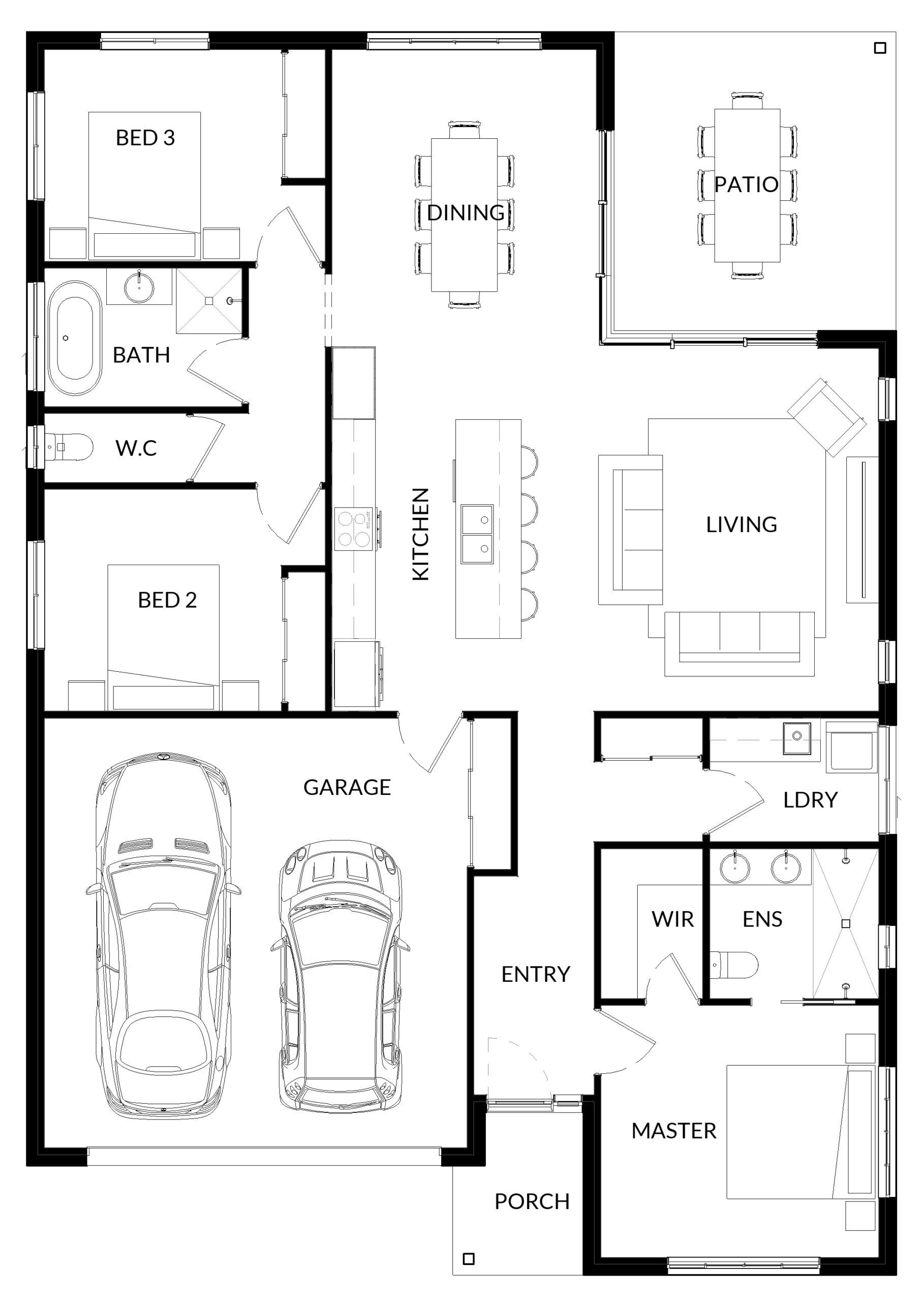 A Floor Plan For Cuttsia 1 — Bundy Homes in Bundaberg North, QLD