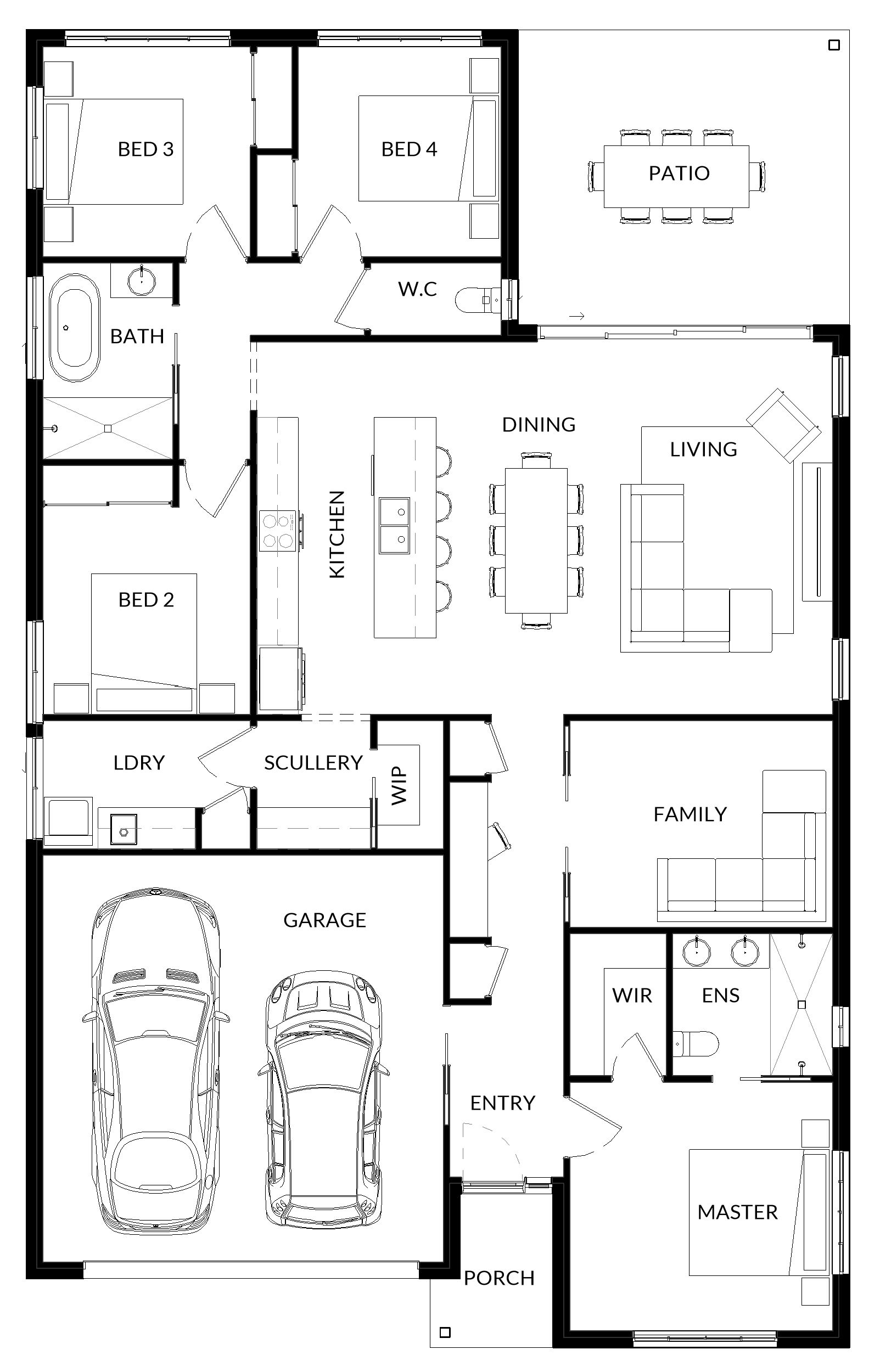A Floor Plan For Cuttsia 3 — Bundy Homes in Bundaberg North, QLD
