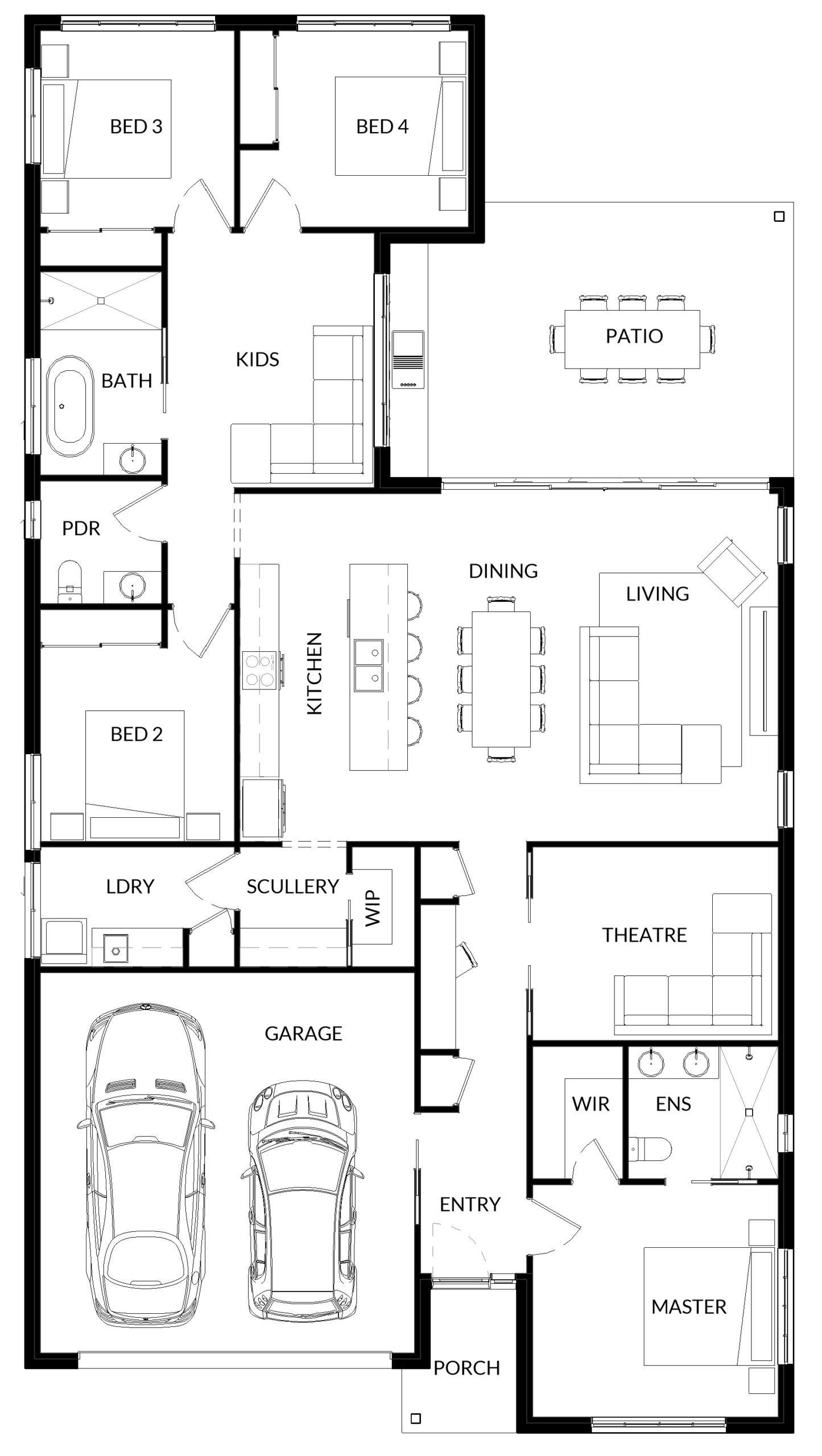 A Floor Plan For Cuttsia 4 — Bundy Homes in Bundaberg North, QLD