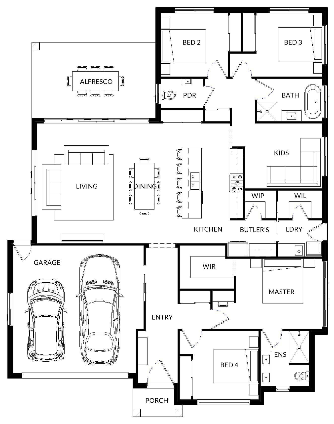 A Floor Plan For Aspen 1 — Bundy Homes in Bundaberg North, QLD