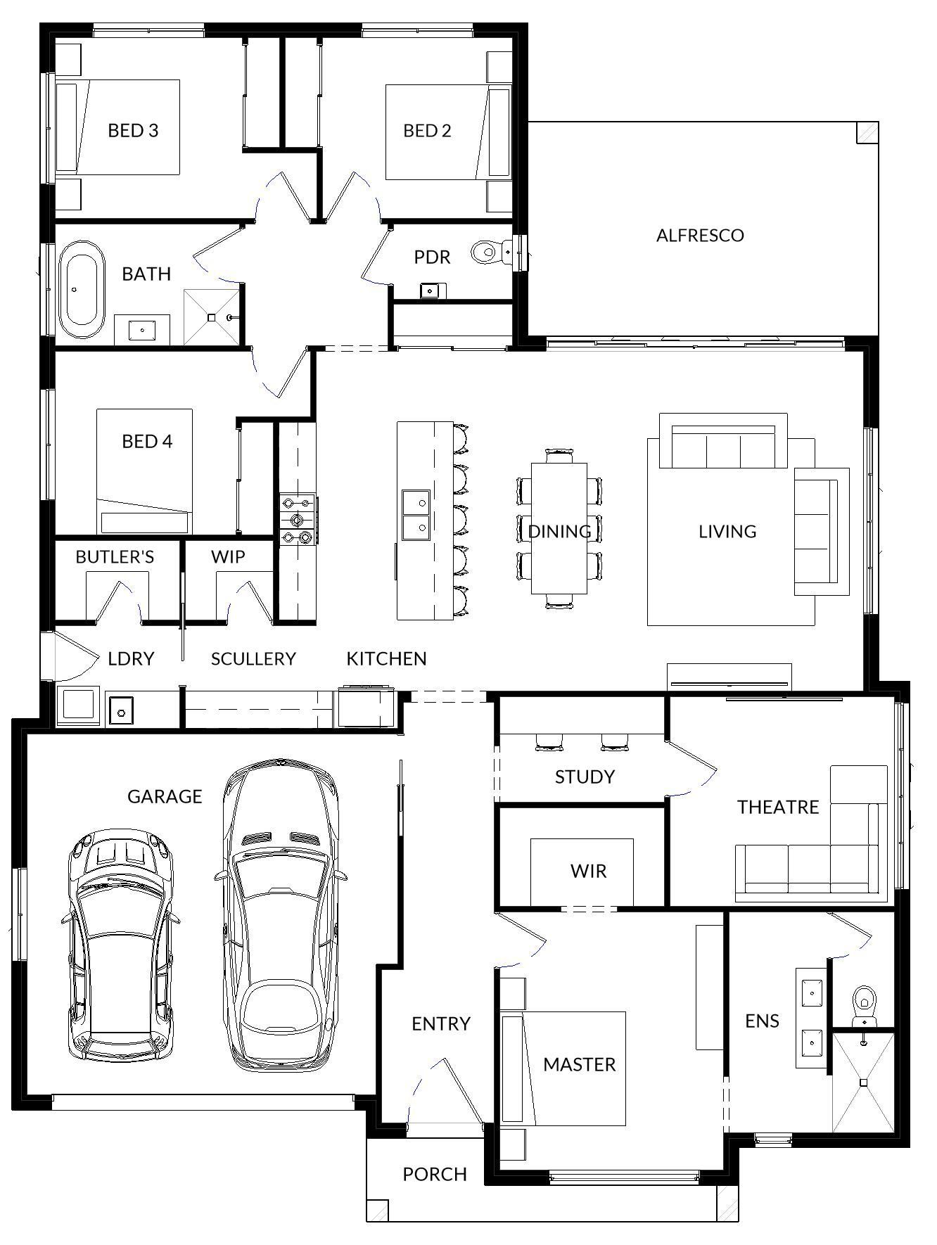 A Floor Plan For Aspen 2 — Bundy Homes in Bundaberg North, QLD