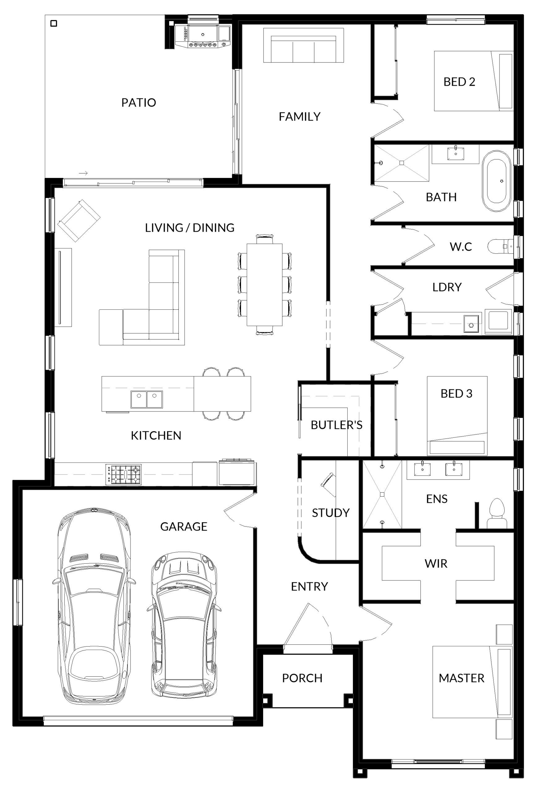 A Floor Plan For Bolwarra 1 — Bundy Homes in Bundaberg North, QLD