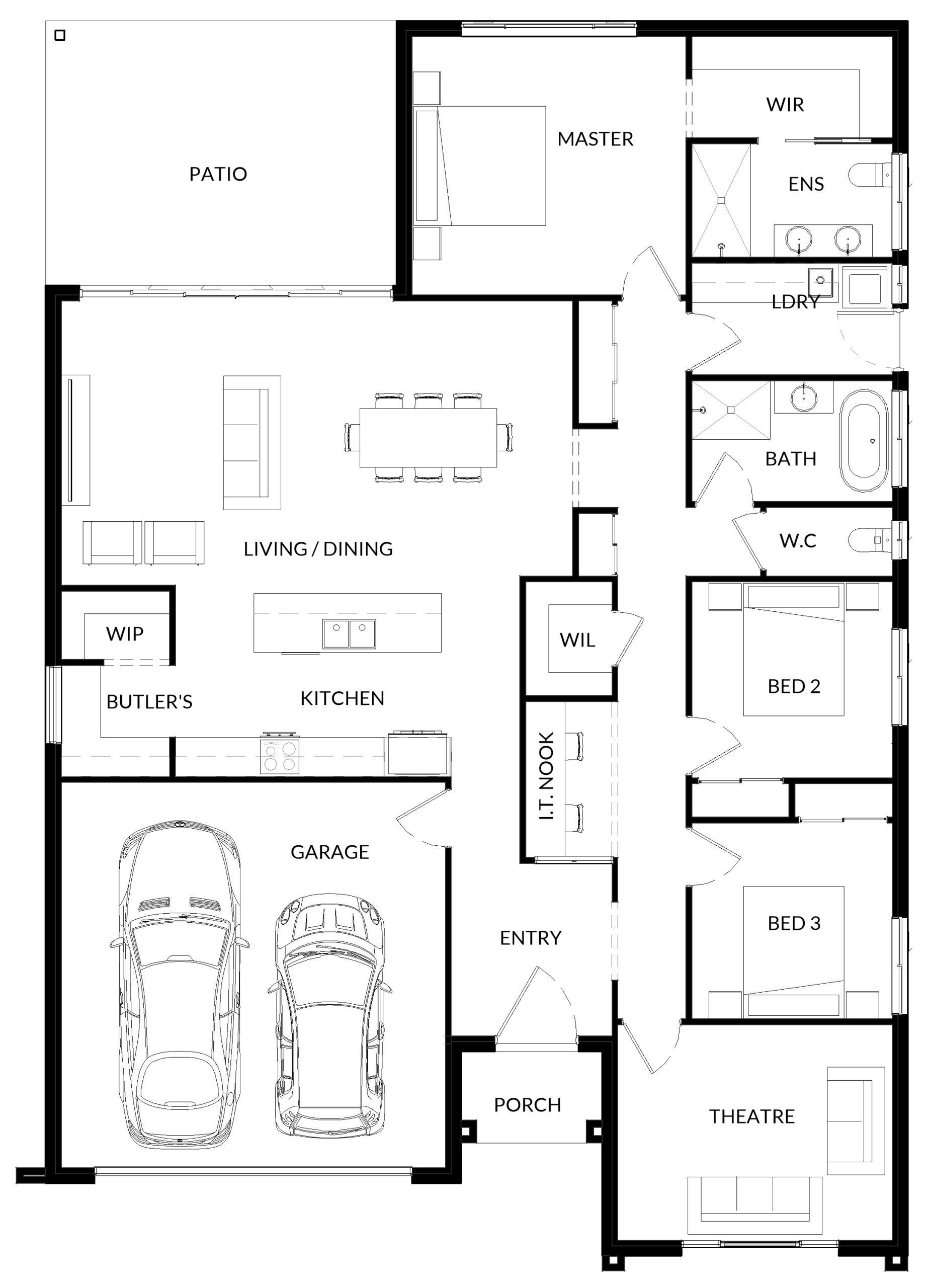 A Floor Plan For Bolwarra 2 — Bundy Homes in Bundaberg North, QLD