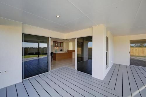 Covered Patio with Sliding Glass Doors — Bundy Homes in Bundaberg North, QLD