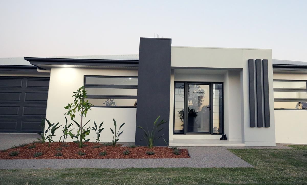 Modern Single-Story House with White and Gray Facade — Bundy Homes in Bundaberg North, QLD
