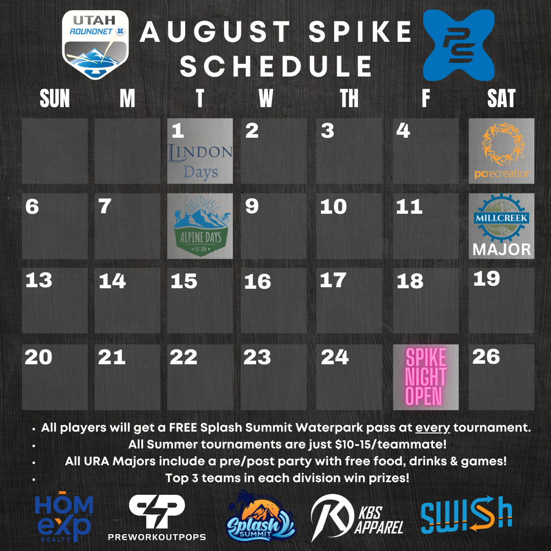 August Spike Schedule