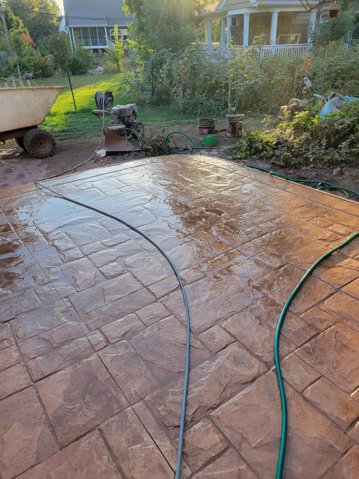 stamped concrete patio