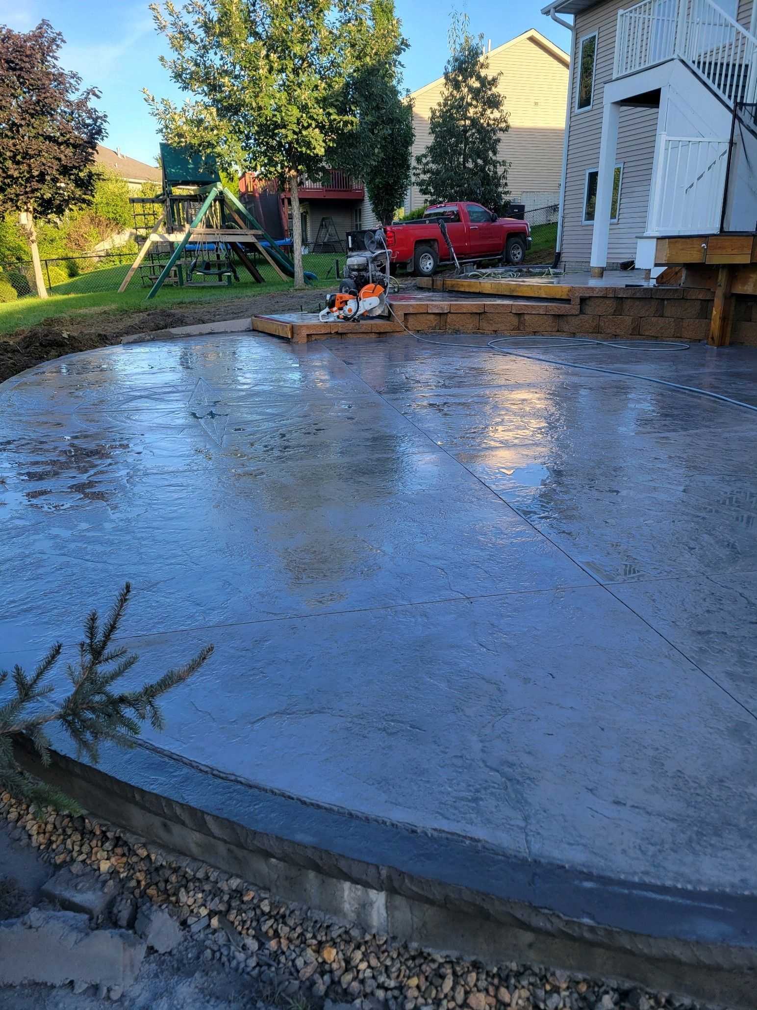 stamped concrete patio