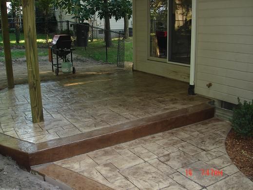 stamped concrete patio