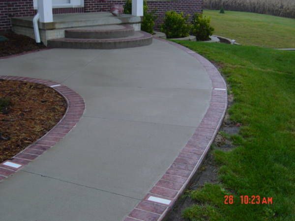 stamped concrete sidewalk