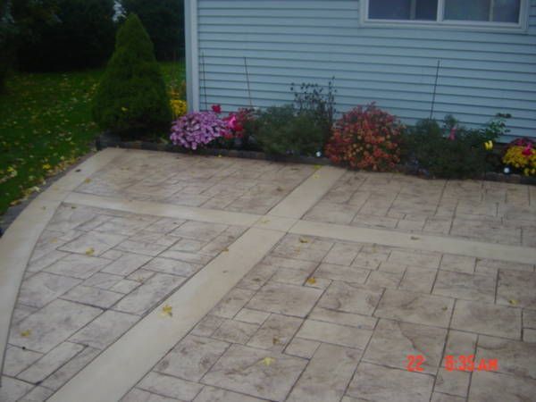 stamped concrete patio