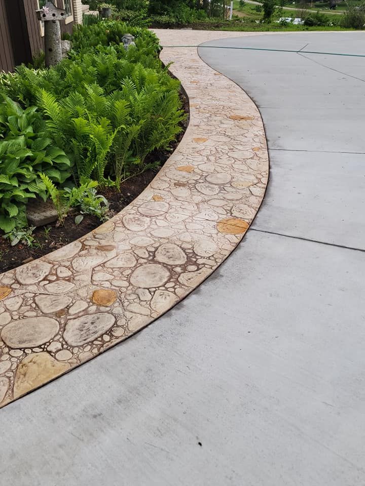 stamped concrete driveway
