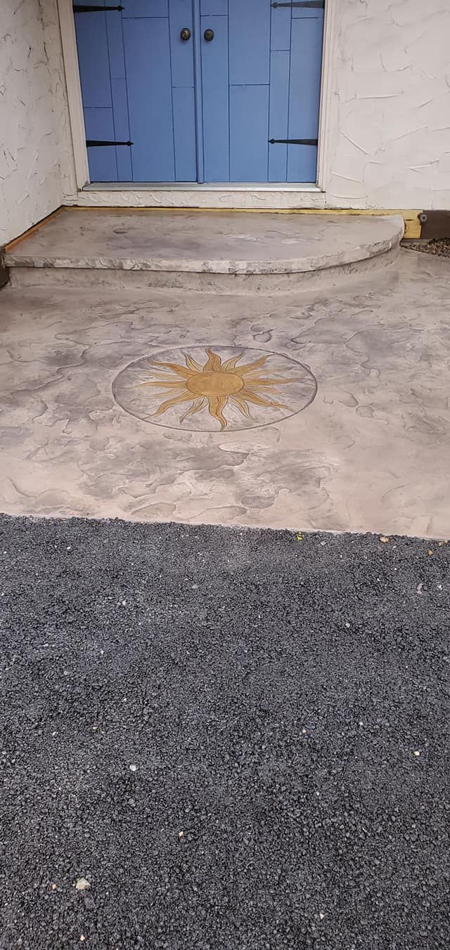 stamped concrete patio