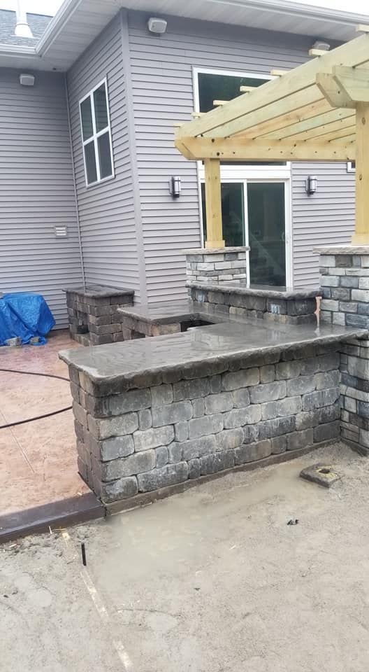 stamped concrete patio
