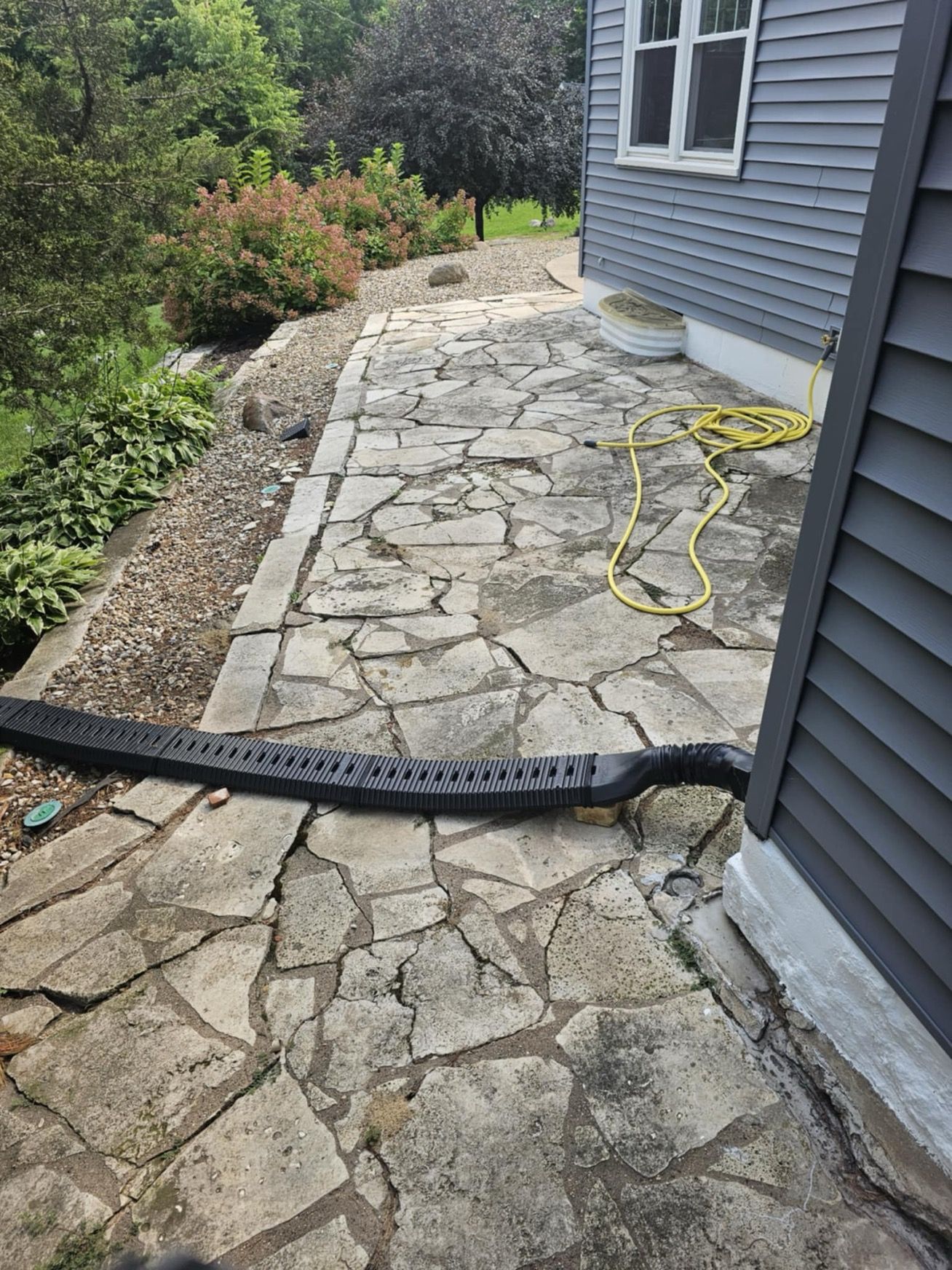 before image of patio