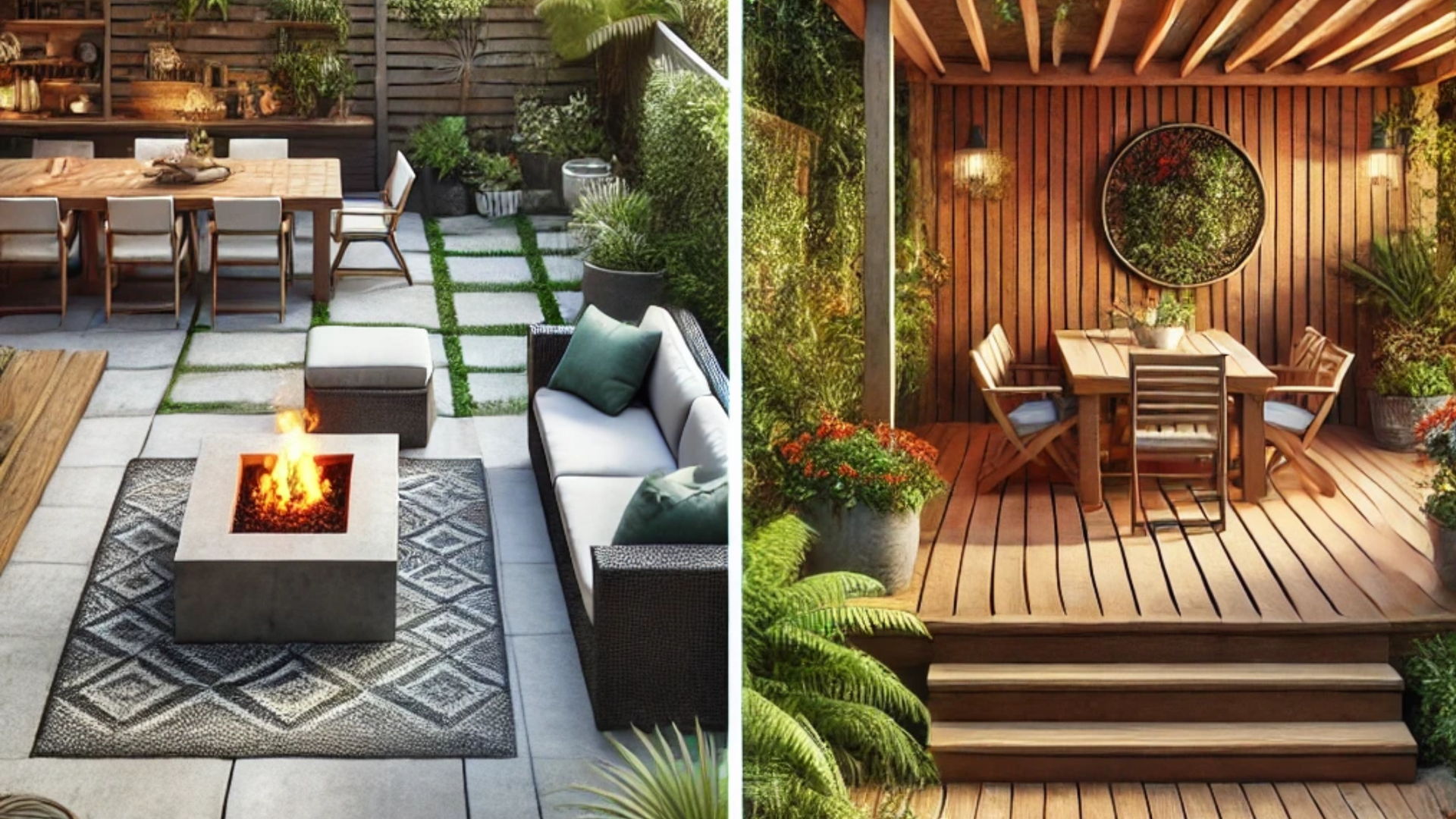 wood concrete vs wood deck