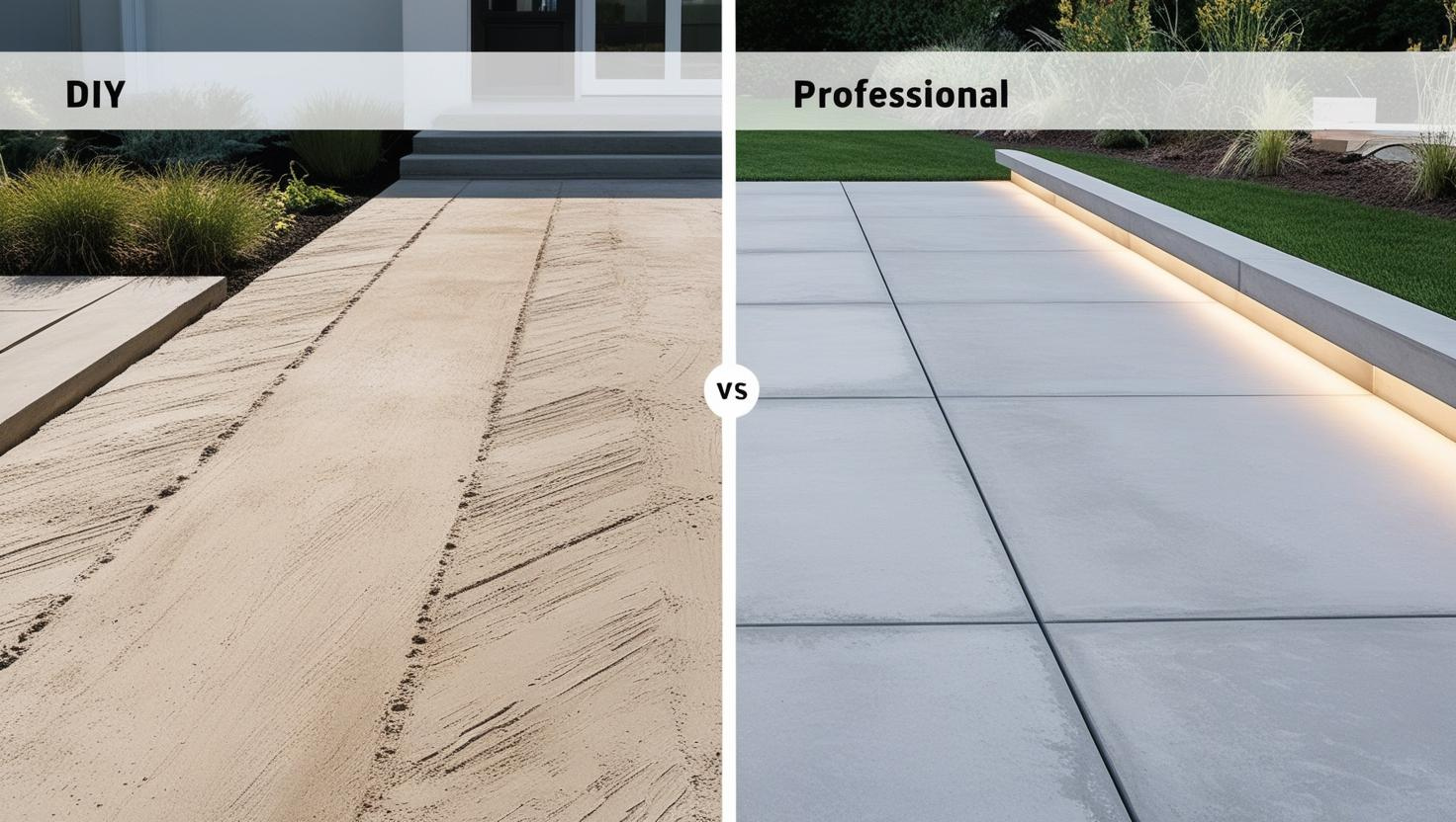 DIY vs Professional concrete project