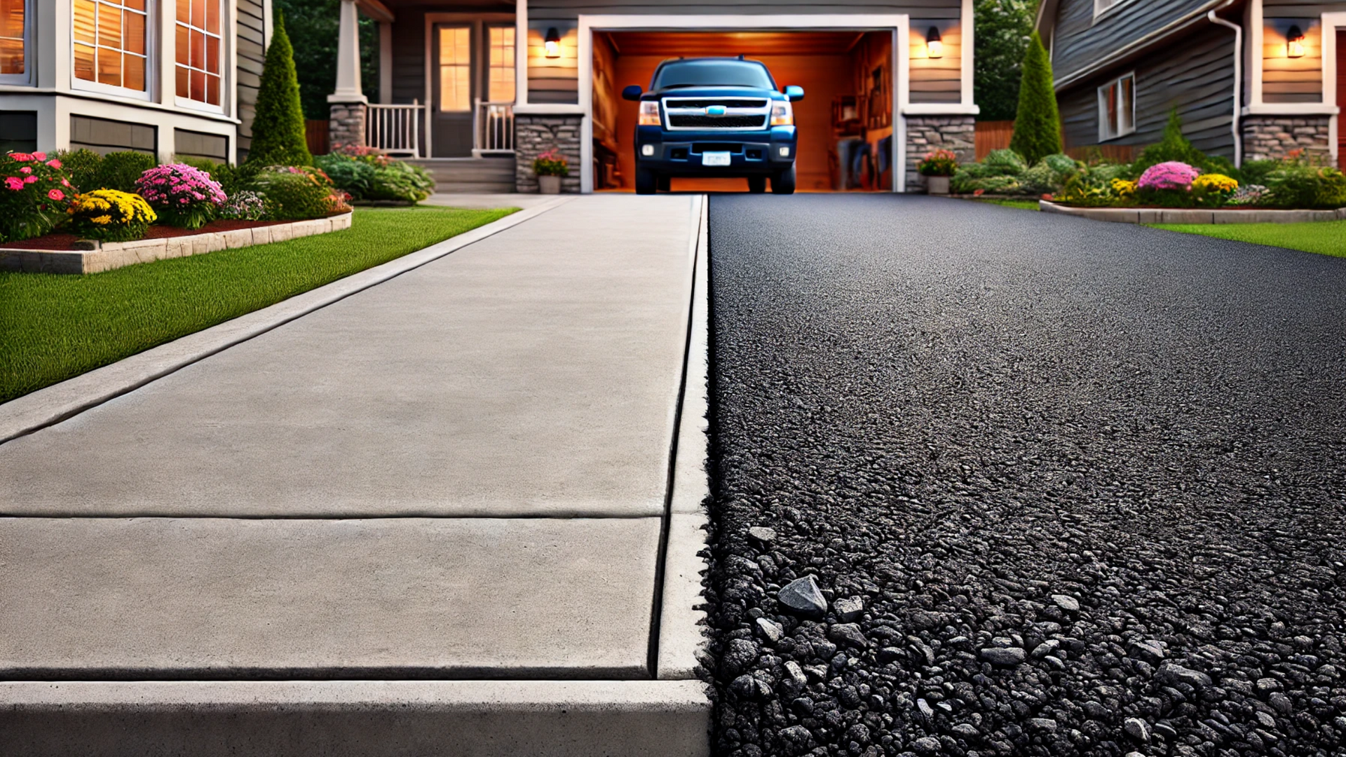 concrete vs asphalt driveway