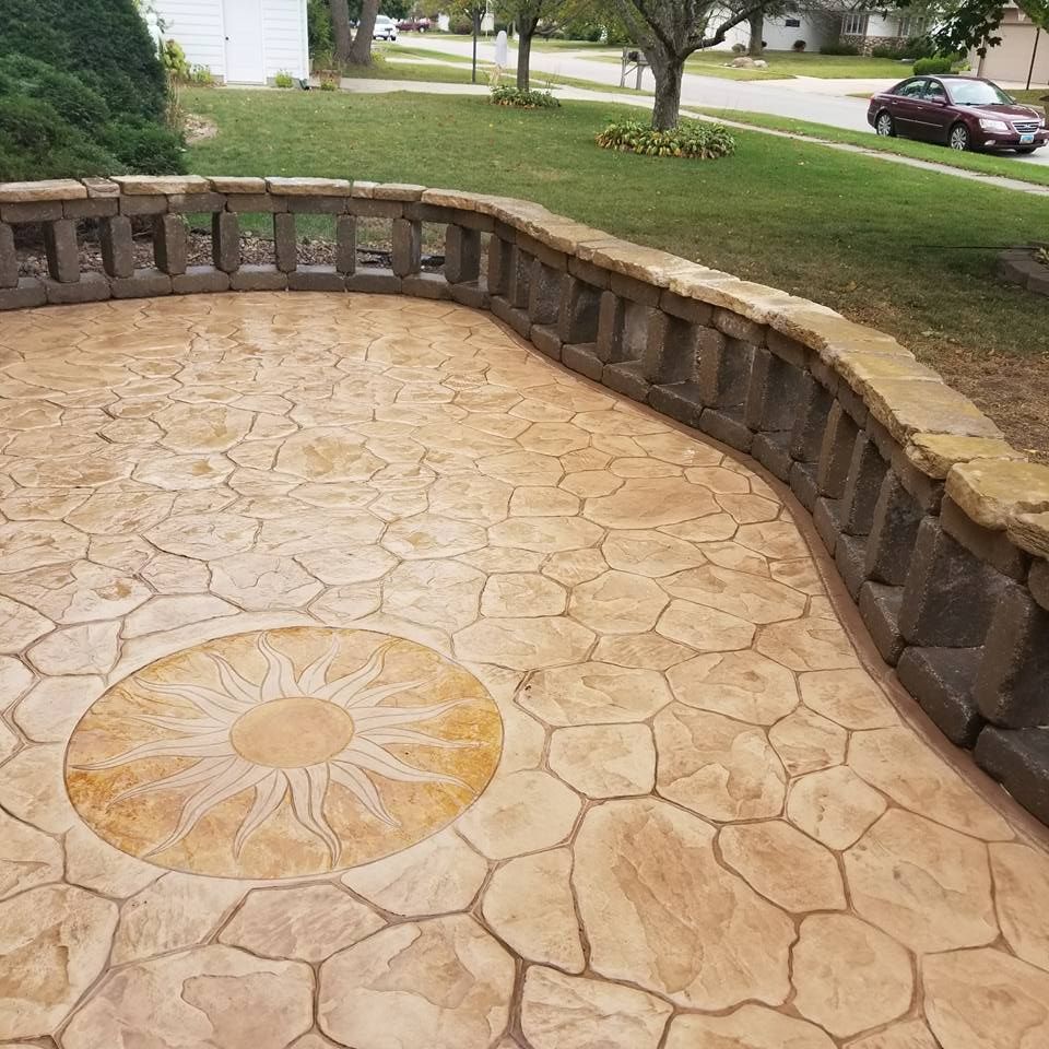 stamped concrete patio