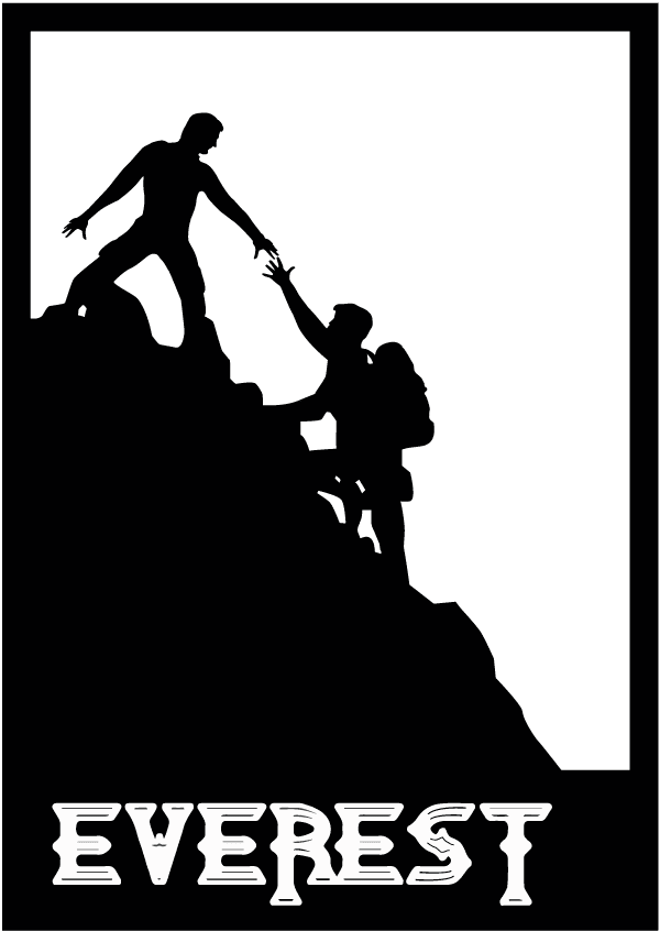 Team Everest Black and White logo