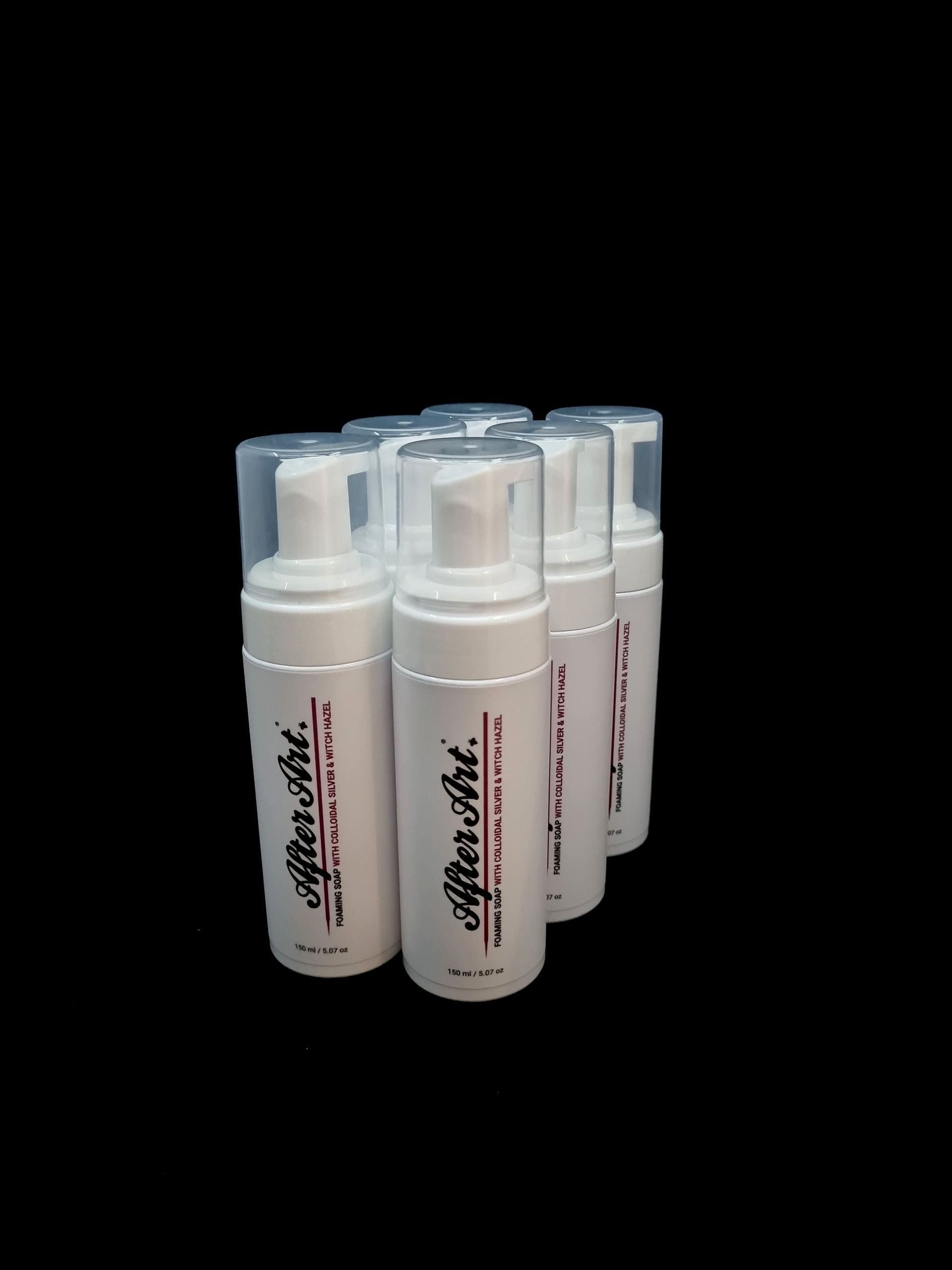 AfterArt Foaming Soap Pump with Colloidal Silver & Witch Hazel 150ml 6 PK ( Buy 5, get 1 free )