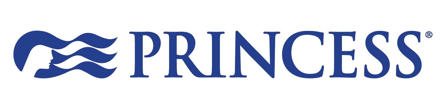 Princess logo with blue wave icon and text on white background